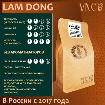 Кофе VNC Робуста Lam Dong